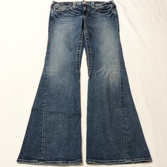 True Religion Joey Twisted Flare Denim Jeans - 31 - Picture 2 of 16